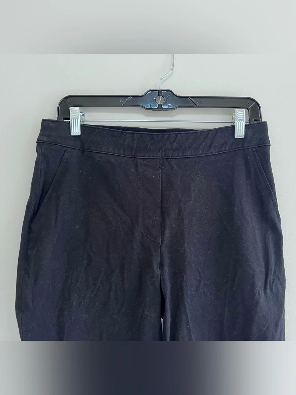 SPANX Polished Ponte Kick Flare Pull-On Flat Front Crop Pants Black, Medium - Picture 5 of 11